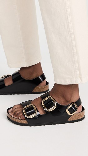 サンダル・ミュール BIG BUCKLE FLAT SANDALS IN OILED LEATHER (NARROW FIT) Gizeh Big Buckle Oiled Leather Cognac | BIRKENSTOCK