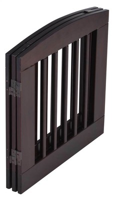 3-Panel Medium Expansion Pet Gate with Door in Cappuccino [ID 3458408]
