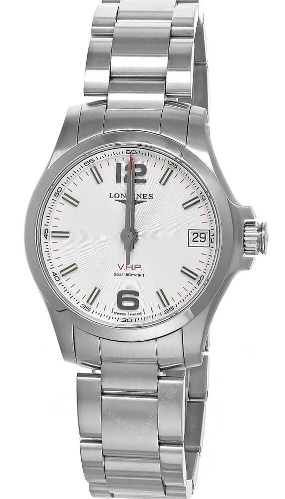 Pre-owned Longines Conquest V.h.p. 36mm Ss Women's Watch L3.316.4.76.6