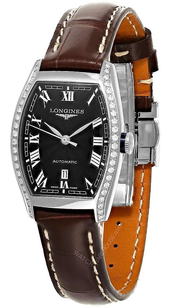 Pre-owned Longines Evidenza Automatic Diamond Women's Leather Band Watch L2.142.0.50.4