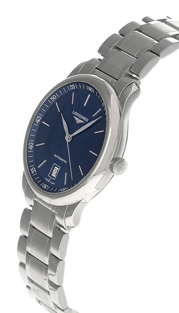 Pre-owned Longines Master Collection 38.5mm Auto Ss Blue Dial Men's Watch L2.628.4.92.6