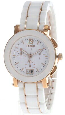 New Fendi White Dial 38MM Two-tone Ceramic Women's Watch F672140