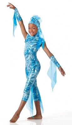 Under The Sea Dance Costume Unitard & Sleeves NO Headpiece Child X-Small