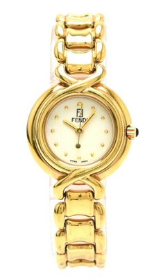 正規品　FENDI 700L/動作良好 人気モデル ヴィンテージ FENDI 700L Gold Women's Watch Shell Dial Quartz Vintage