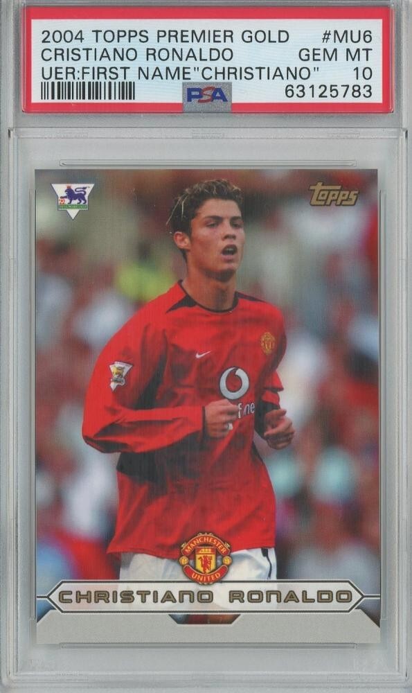 Cristiano Ronaldo 2004 Topps Premier Gold #MU6 UER:FIRST