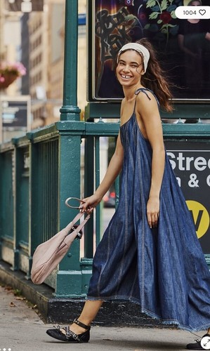 Free People ★ Dex Denim Midi Dress FREE PEOPLE Dex Denim Midi Dress in Bleachout | endource