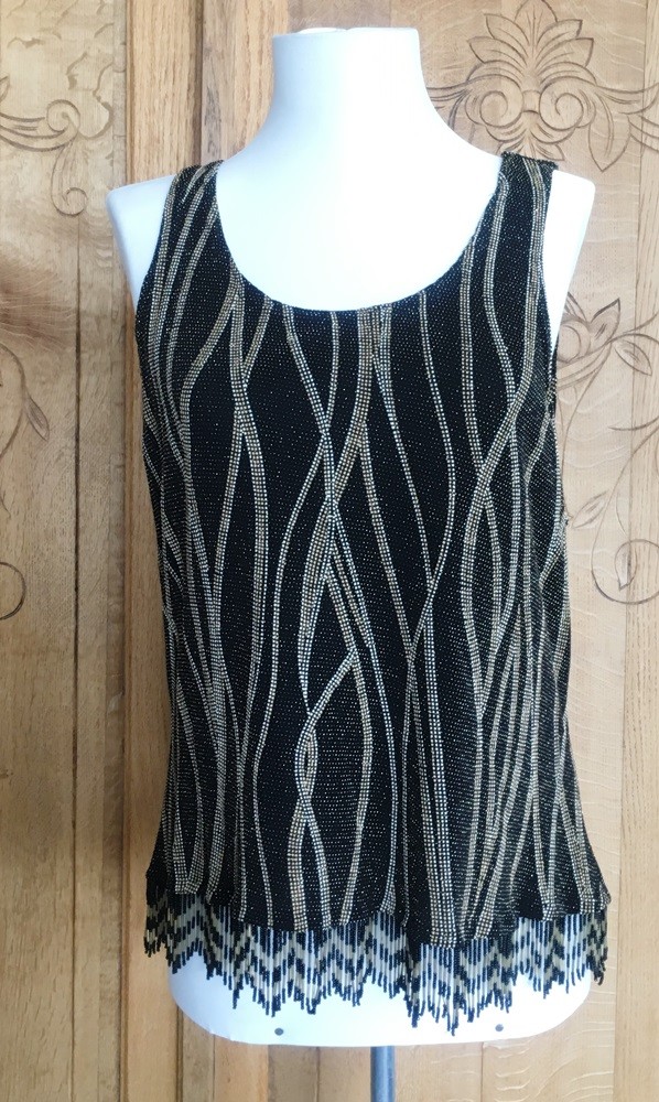 Ribkoff Beaded Evening Top and Jacket - Size 14 Black Formal Wear / Cruise