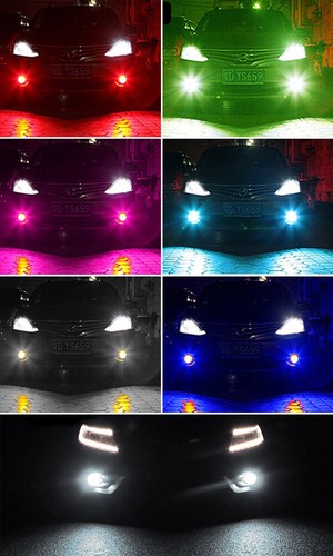 Phone Control Wireless Multi-Color H8 H11 H9 LED Fog DRL Light For Honda Civic