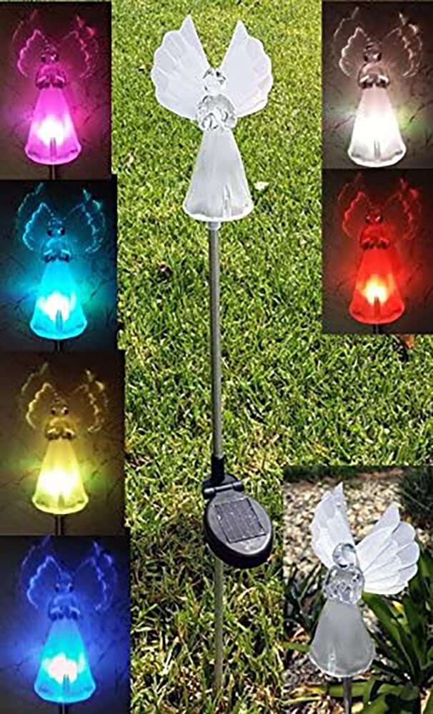 Set of 2 Beautiful Garden Decorative Cross Solar Light Landscape, Various styles