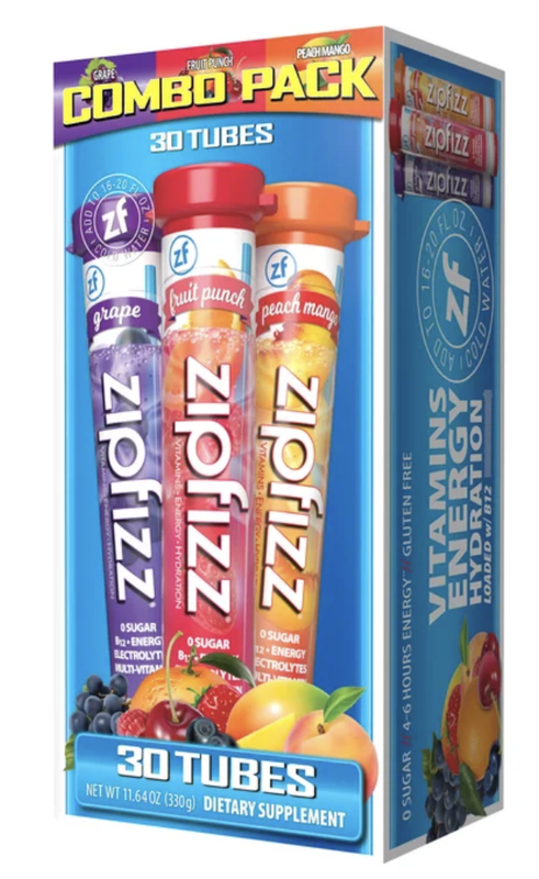 ZIPFIZZ Multi-Vitamin Energy Hydration Drink Mix Variety Pack 30