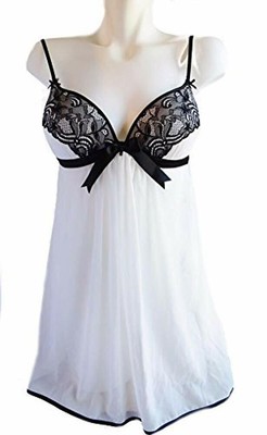 Linea Donatella Womens Fiona Chiffon Baby Doll & G Strin Ivory S
