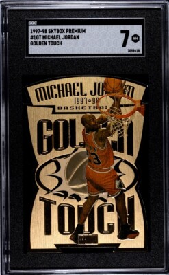 1997-98 Skybox Premium Golden Touch Die Cut #1GT Michael Jordan SGC 7 NM
