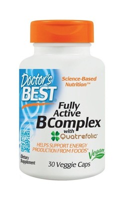 Полностью активный комплекс витаминов группы B Doctors Best, 30 капсул в растительных капсулах