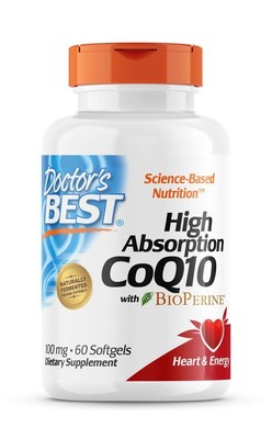 Doctors Best Высокоабсорбируемый CoQ10 (100 мг) с Bioperine 60 Softgel