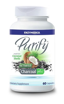 Enzymedica Purify Кокосовый уголь плюс 60 капсул