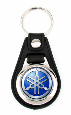 BLUE YAMAHA MOTORCYCLE LOGO KEYCHAIN R1 R6 KEY CHAIN