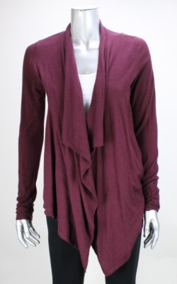 

INC International Concepts Wine Кардиган с длинными рукавами и драпировкой спереди, Красный