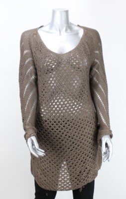 

Ny Collection New Mocha Открытый вязаный свитер с длинными рукавами  $ 60