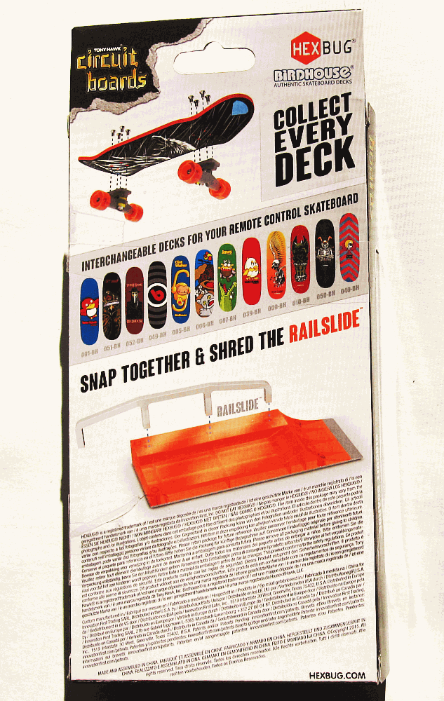 HEXBUG Toy Skateboard Tony Hawk Birdhouse Circuit Boards RAILSLIDE NEW 049-BH