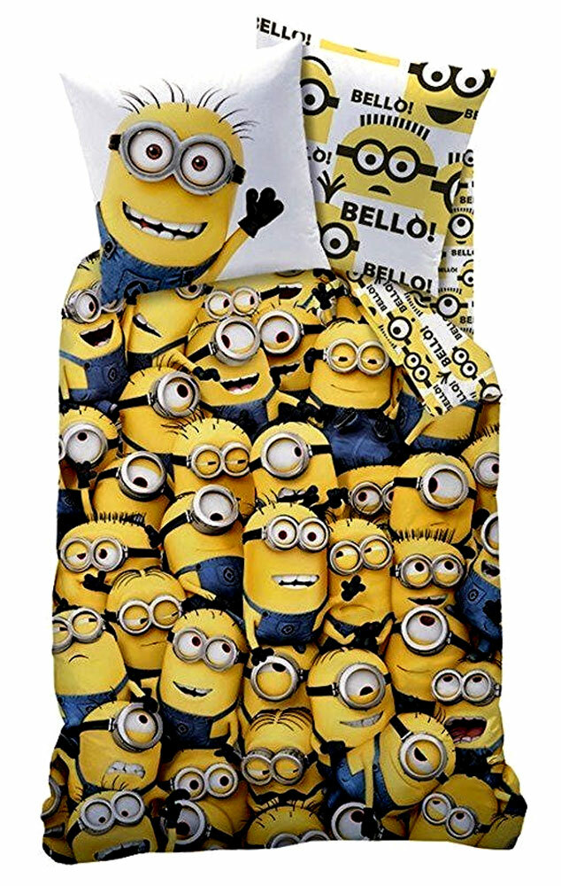 BIBER KINDER BETTWÄSCHE 135/200 + 80/80 MINIONS FAMILY NEU ...