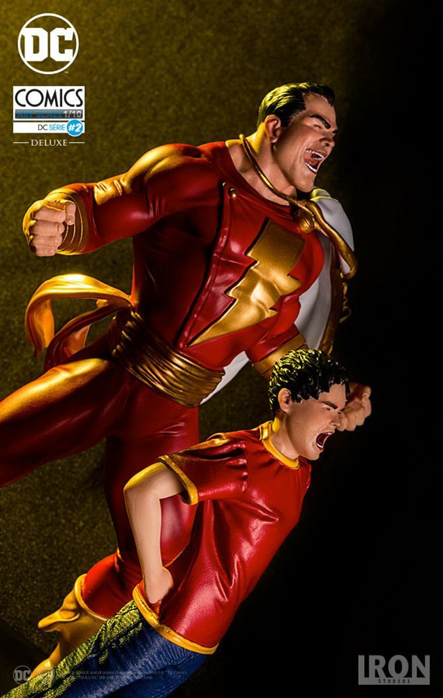 CAPTAIN MARVEL IRON STUDIOS SHAZAM 1:10 SCALE STATUE! BILLY BATSON!  ZEUS