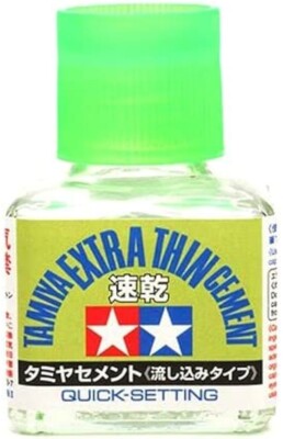 Tamiya TAM87182 EXTRA THIN LIQUID CEMENT ''QUICK SET'' Plastic Glue New