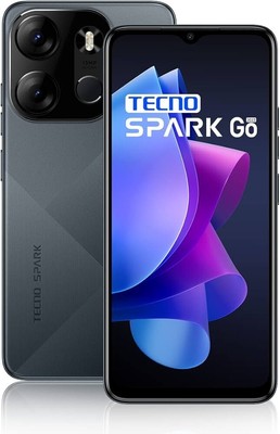 Tecno Spark Go 2023 (Black, 2GB RAM, 32GB Storage) | 5000mAh| 1