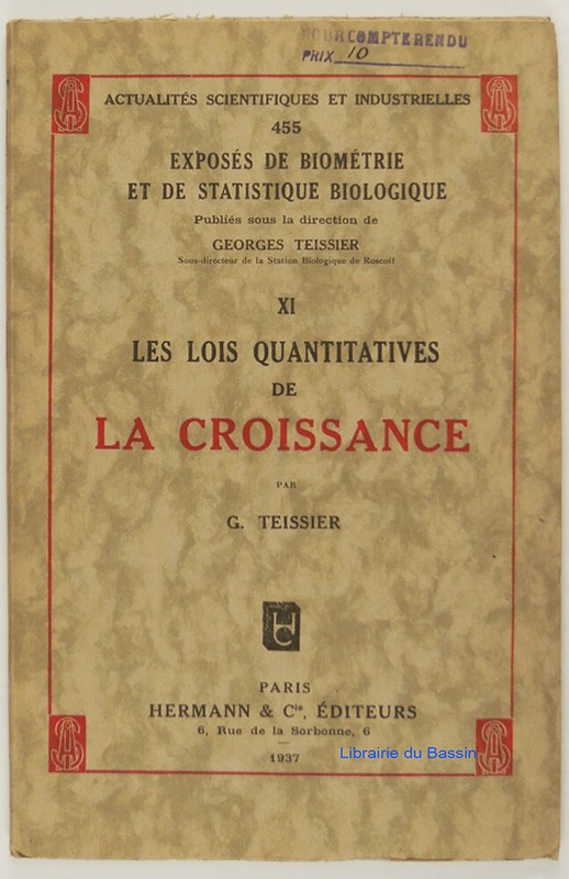 ExposÃ©S BiomÃ©Trie Statistique Biologique Xi Lois Quantitatives De La Croissance