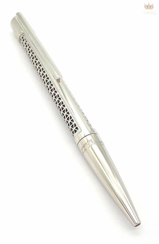 S.t Dupont Defi Firehead With Palladium Trim Ball Point Pen Magnificent Design!!