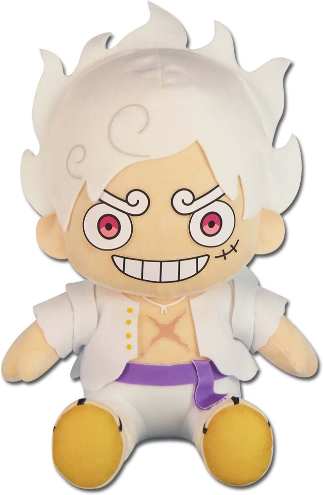 One Piece Аниме Официальная Большая сидящая плюшевая кукла-игрушка Luffy Gear 5 Grin #473726