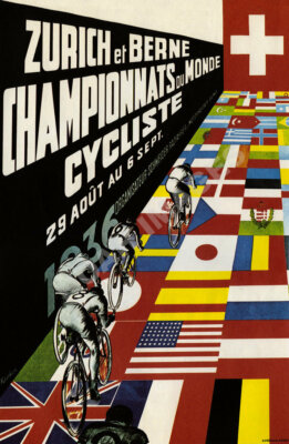 Mercedes vintage auto race commemorative poster repro 16x24