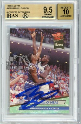 Shaquille O'Neal 1992-93 Fleer Ultra Auto Rookie RC #328 BGS