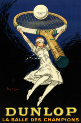 Babar en Tennis 1990年 ブリュノフ アートポスター Tennis Babar Poster – Poster Room
