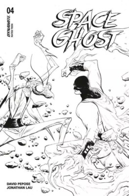 SPACE GHOST #4 COVER H JAE LEE BLACK & WHITE VARIANT DYNAMITE COMICS 2024