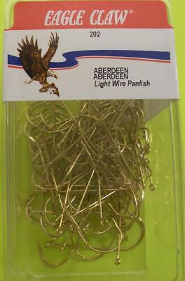 Eagle Claw 202 #3/0 100Ct Gold Aberdeen Hooks
