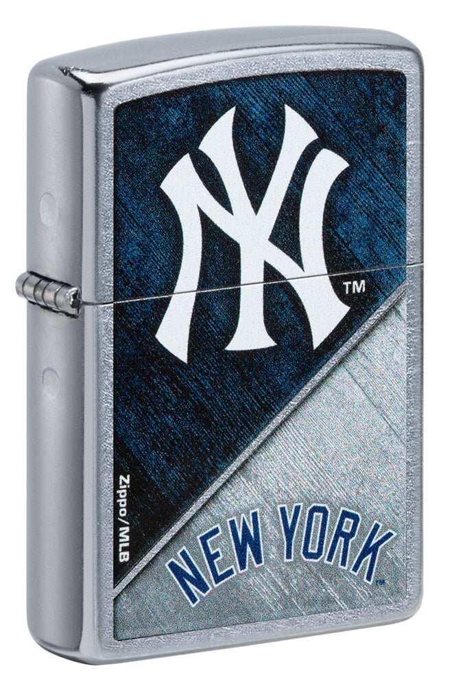 Zippo 49742, зажигалка New York Yankees, MLB, отделка Street Chrome