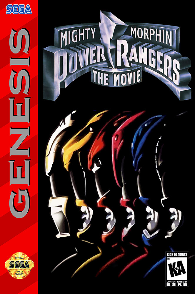 Mighty Morphin Power Rangers The Movie Sega Genesis BOX ART
