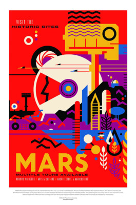 Mars NASA JPL Space Tourism Travel Premium POSTER MADE IN USA - MCP761