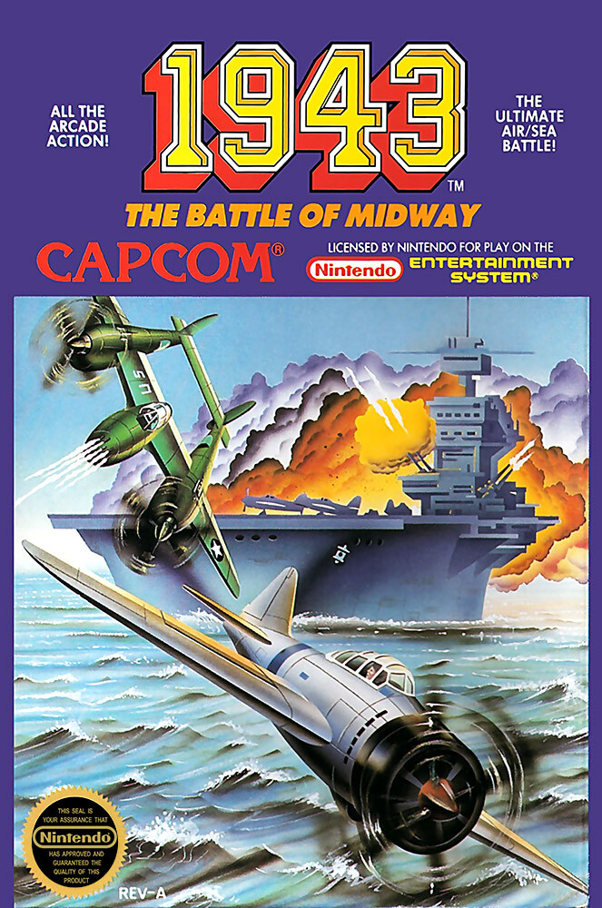 1943 Battle of Midway Nintendo NES BOX ART Premium POSTER