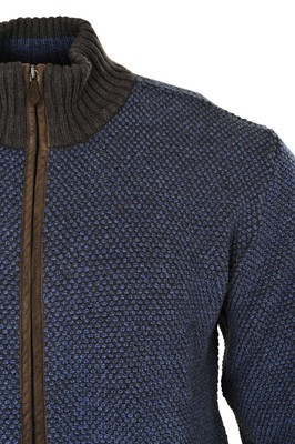 Pre-owned Paul & Shark Jacket Men's S Blue Virgin Wool Checkered