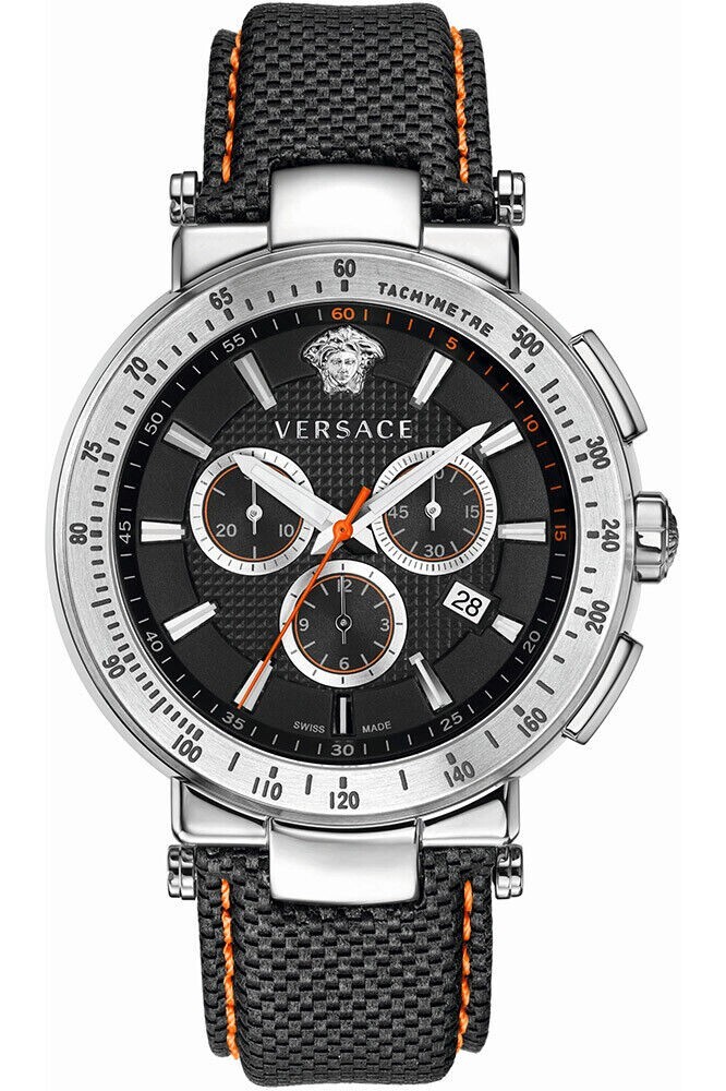 Pre-owned Versace The Perfect Gift For Him  Mystiq Sport Watch - Vfg040013