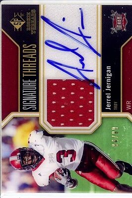 jerrel jernigan rookie rc draft auto jersey troy state trojans college #/99 2011. rookie card picture