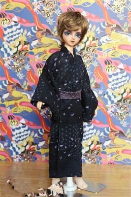 BJD 68/70 1/3 1/4 Boy Doll Clothing Only Kimono MSD MDD SD13 BB Ghost 2