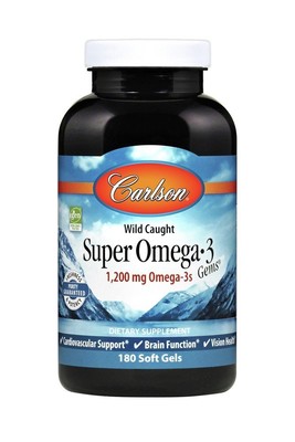 Carlson Laboratories Super Omega-3 Gems 180 мягких капсул
