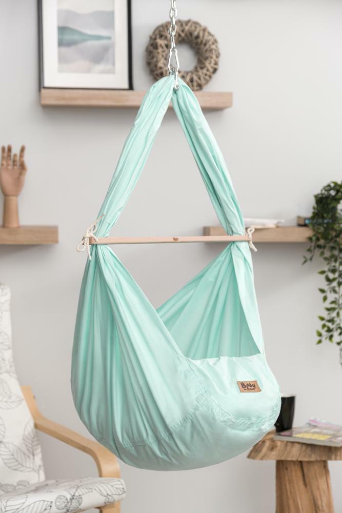 BABYHANGMAT veerwieg slaaphulp incl. veer tot 15 kg - turkoois