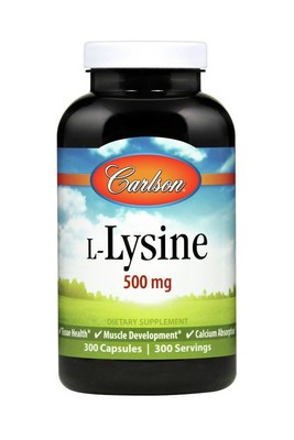 Carlson Laboratories L-лизин 500 мг, 300 капсул