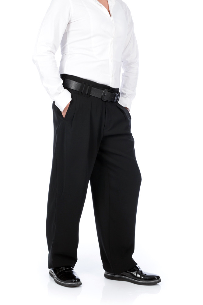 Swing Bundfaltenhose in Graue gestreift Swing Bundfaltenhose in Graue gestreift