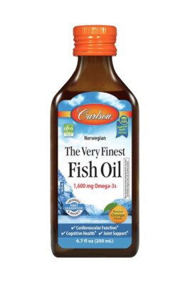 Carlson Laboratories Very Finest Fish Oil со вкусом апельсина 200 мл Жидкость