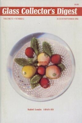 Glass Digest 8/92 Paperweight Button Sorena Ugly Moser Westmoreland Child Sets