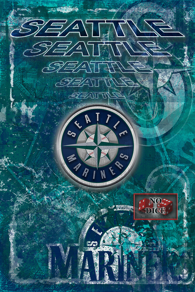 SEATTLE MARINERS  12x18inch Poster SEATTLE Baseball Print Free Shipping Us